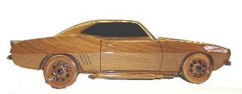 mahogany camero desktop model, mahogany model, Wood model car, wooden car model,  