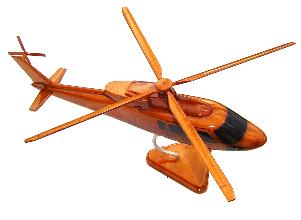 S-76 wood wooden helicopter model