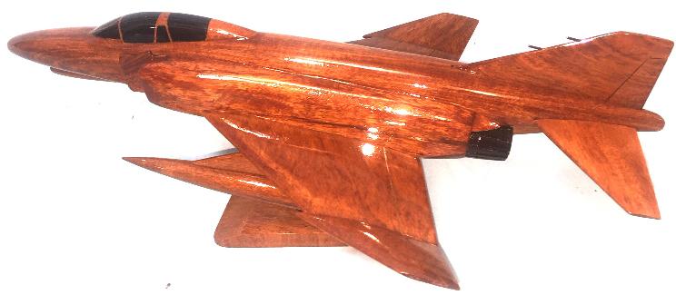 F-4 Phantom Natural Wood Desktop model airplane aircraft airplanes plane planes