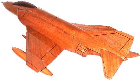 F-4 Phantom Natural Wood Desktop model airplane aircraft airplanes plane