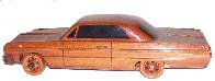 Impala Wood Wooden mahogany desktop car model