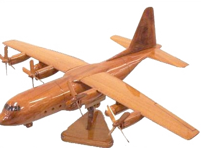 Airplane on C130 Mahogany Model Airplane Wooden Model Airplane Wooden Model