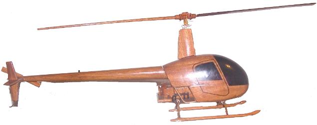 Robinson 22 Wood Desktop Helicopter Model  Wooden Helicopters  Wood helicopter models Mahogany Helicopter
