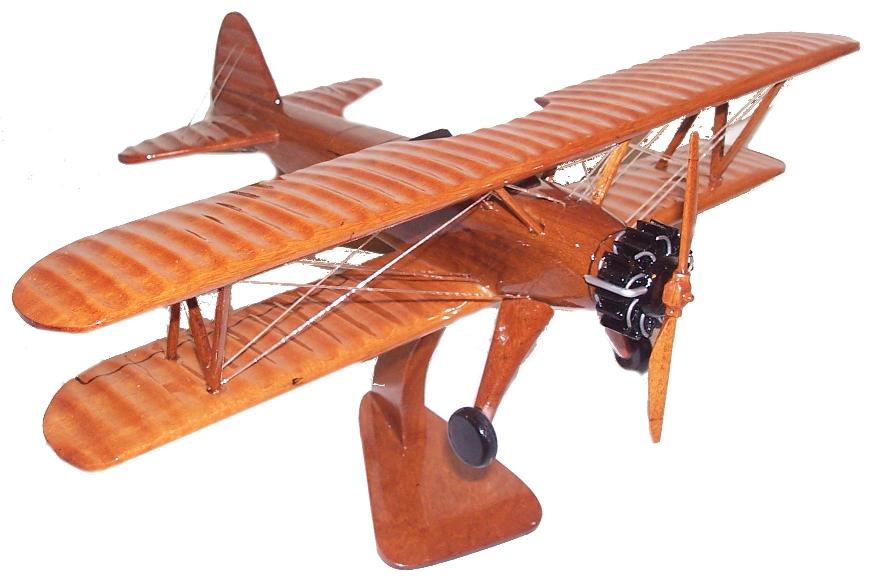 Stearman Biplane model, wooden model airplanes aircraft out of wood