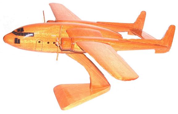 C-119 Flying Boxcar natural mahogany wood, wooden desktop model airplane, aircraft models