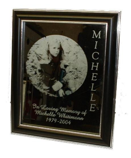 Laser engraved Mirror photograph